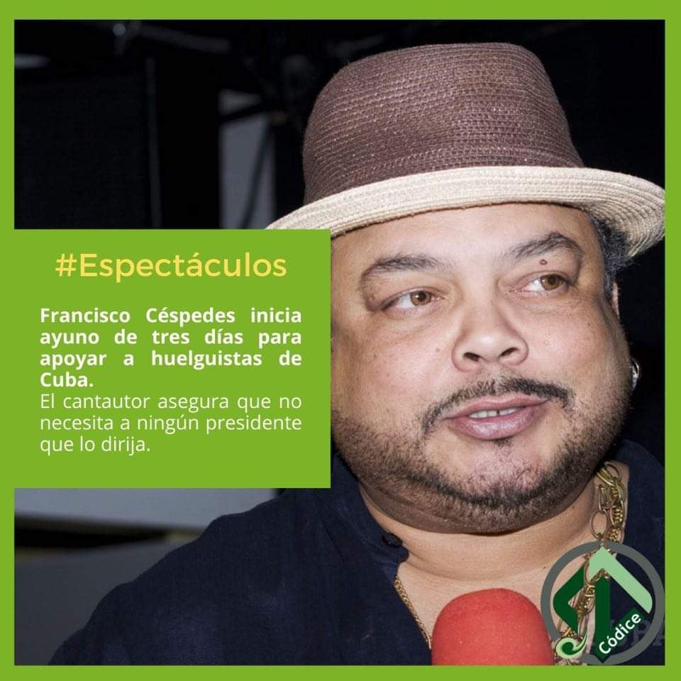 Francisco Céspedes inicia ayuno de tres días para apoyar a huelguistas de cuba 