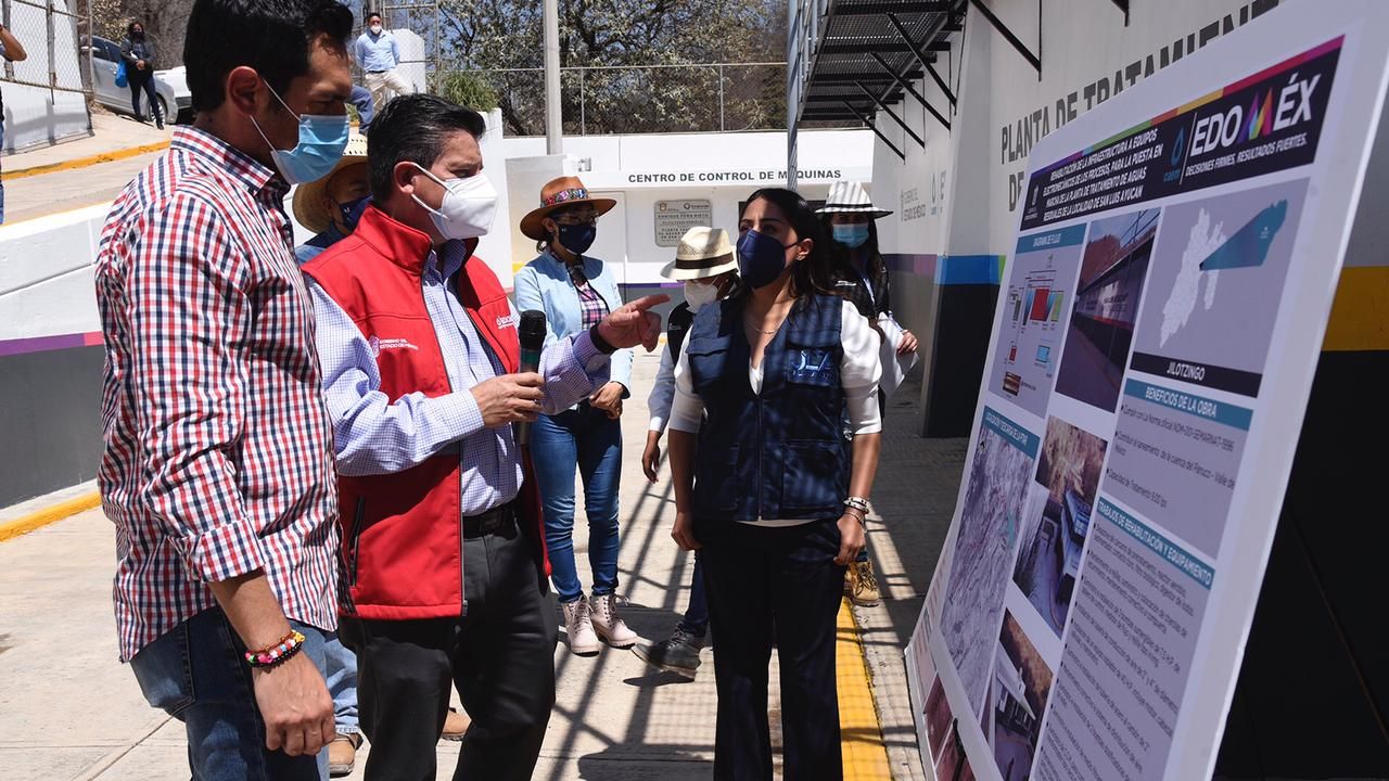 Realiza CAEM obras hidráulicas amigables con el medio ambiente en Jilotzingo y Jocotitlán
