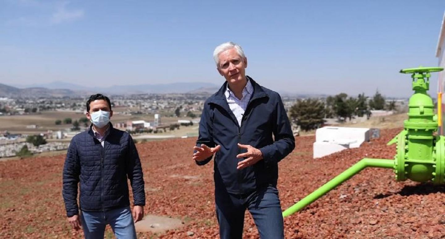 Supervisan construcción de nueva red de agua potable para más de 34 mil habitantes de San Pablo Autopan, en Toluca 