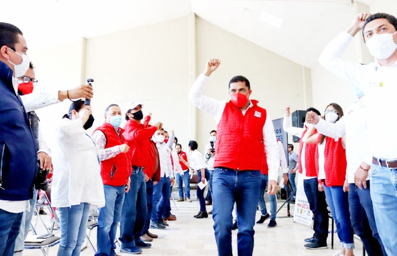Dirigencia del PRI Hidalgo fortalece campaña de sus aspirantes en el altiplano 