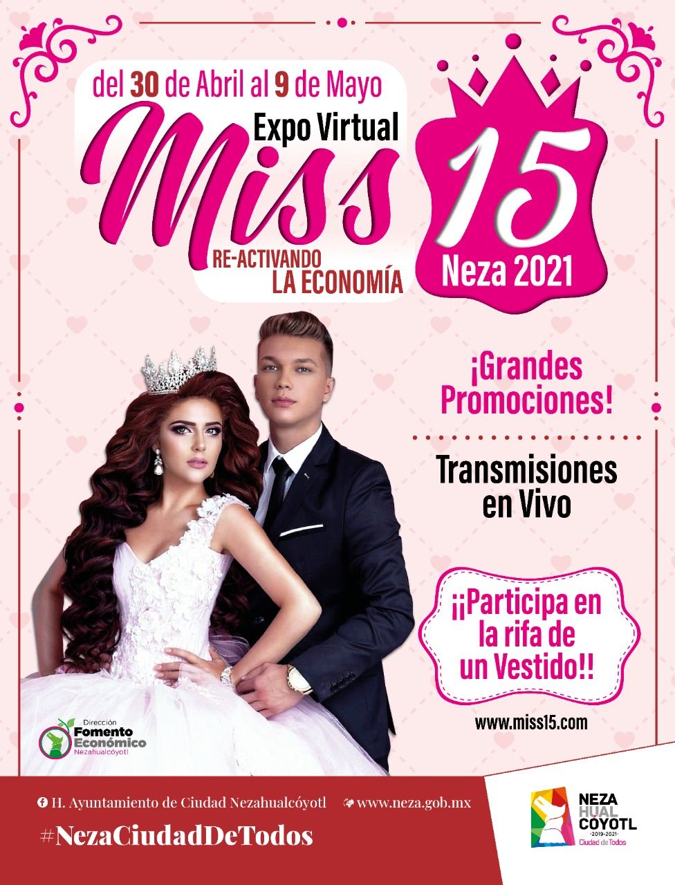 Ya viene la primera Expo Virtual Miss XV Neza 2021