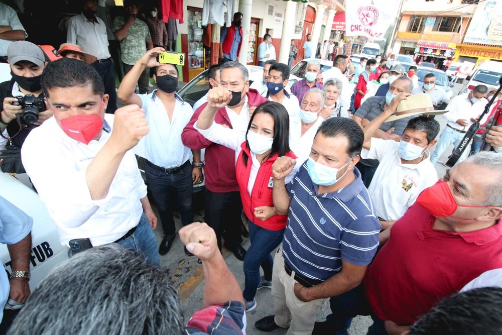 Presidente del PRI en Hidalgo, Julio Valera Piedras acompañó a Marcia Torres en Zacualtipán 
