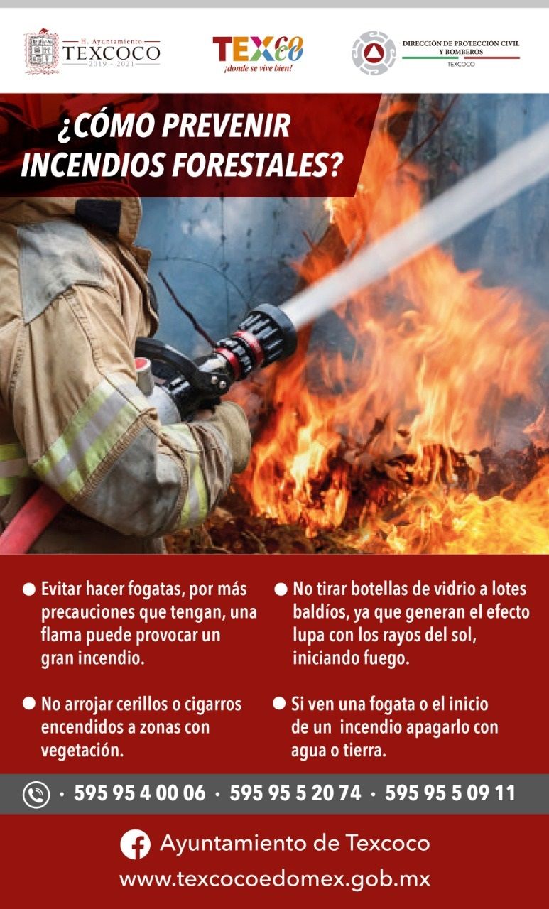 Texcoco exhortó a evitar incendios forestales