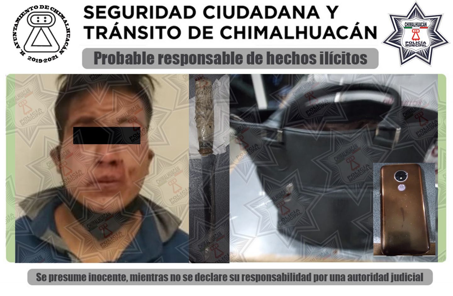 #En Chimalhuacan policías y vecinos sometieron a presunto delincuente