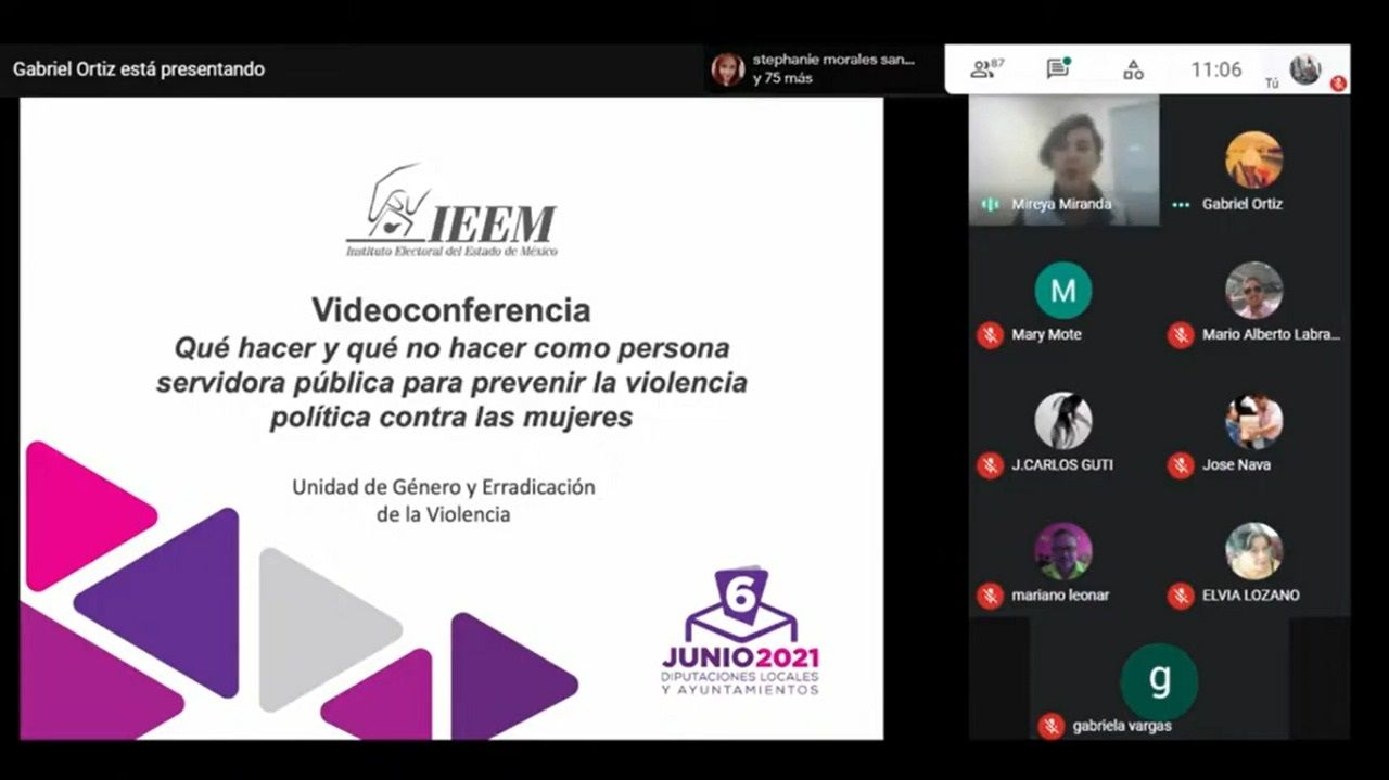 #Imparten CODHEM y IEEM videoconferencia para prevenir violencia política
