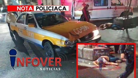 Impacta taxi a pareja de Motociclistas;Una mujer muere
