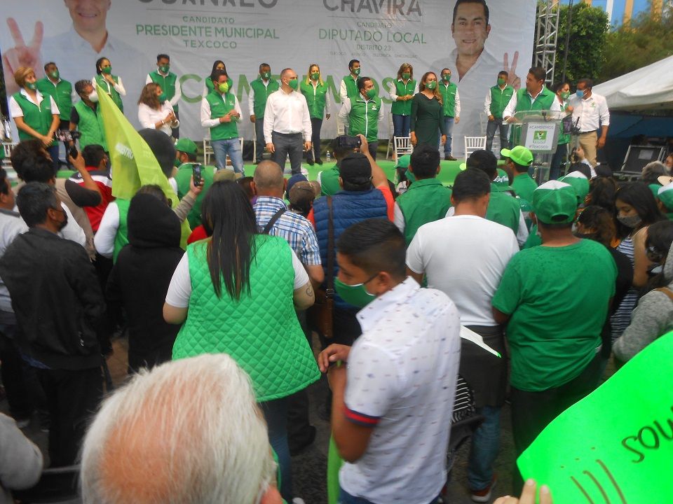 Encuentro con militantes del PVEM en Jardín Municipal de Texcoco