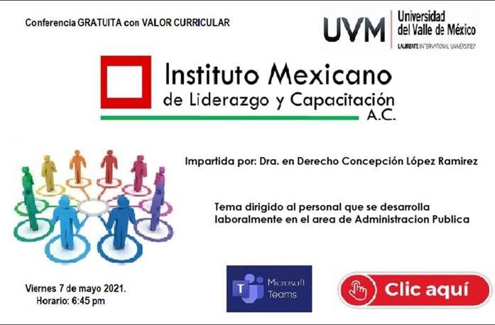 conferencia gratuita invita instituto mexicano de liderago y capacitacion