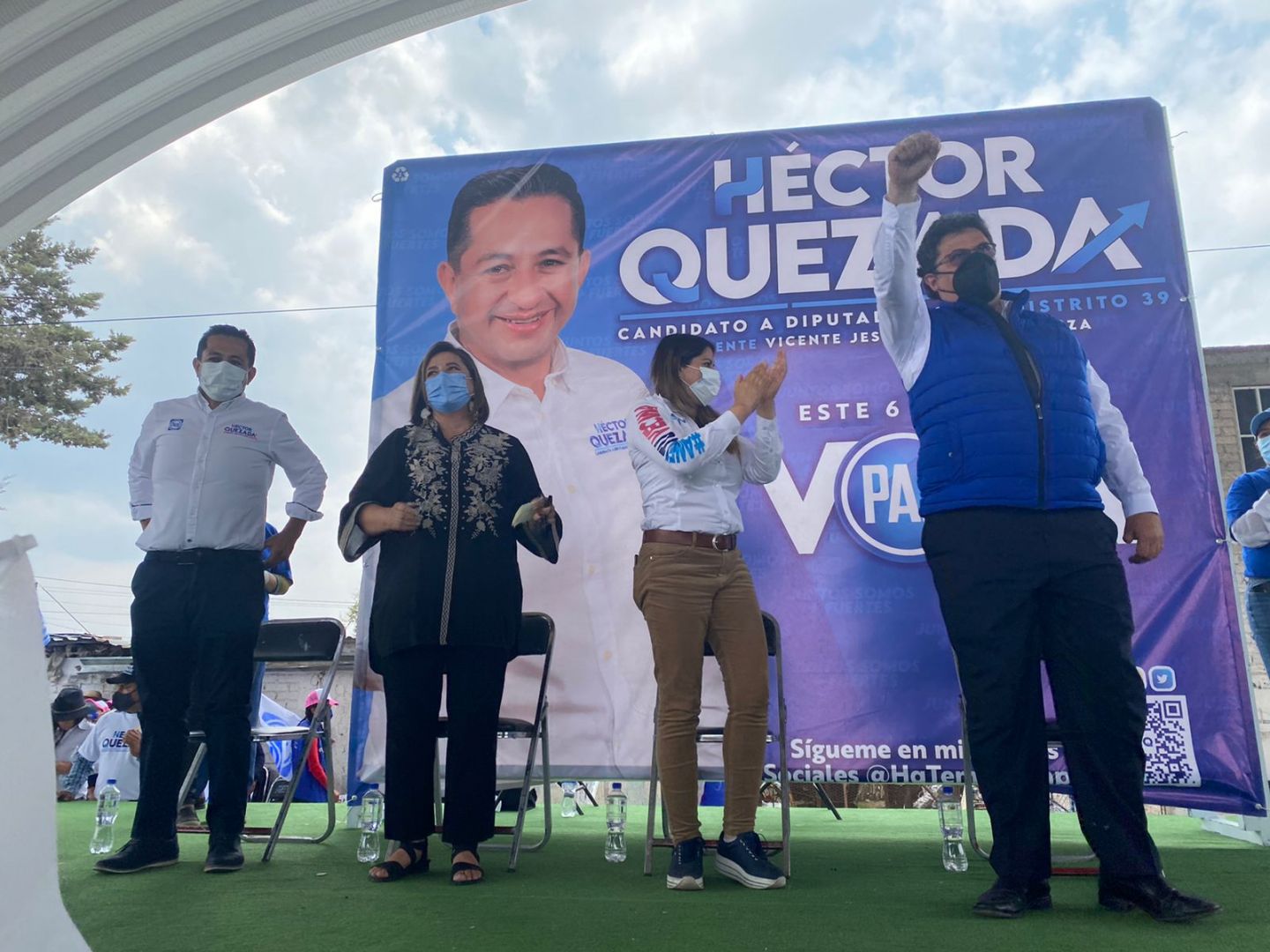 Xóchitl Gálvez viaja a Tepetlaoxtoc y el PAN consolida la campaña de Eduardo Solares, candidato a la Presidencia Municipal