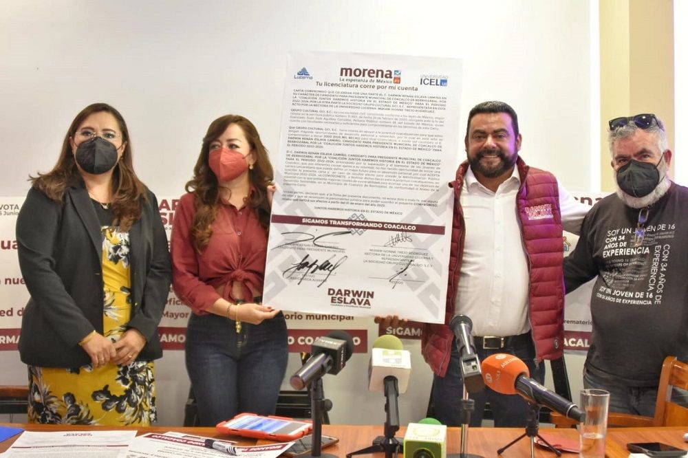 Darwin Eslava candidato de MORENA a la alcaldía de Coacalco refrenda su compromiso con los ciudadanos