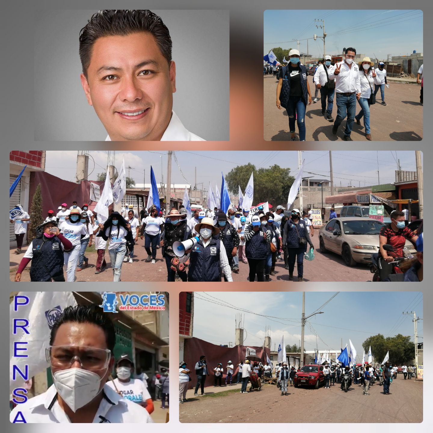 Edgar Morales candidato a la presidencia municipal de Tezoyuca en campaña promueve 10 ejes 