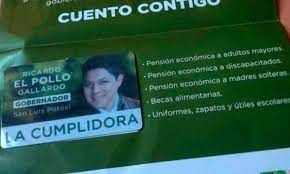 Exhiben a candidato en San Luis Potosí que como Garza, comete delito electoral con tarjetas