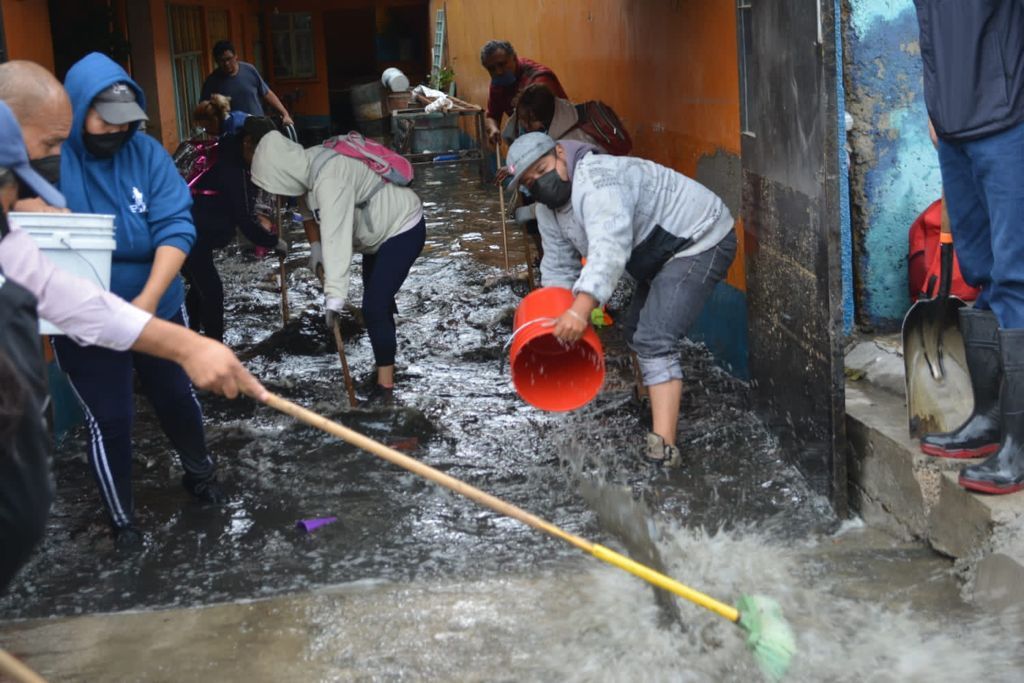 Gobierno de Valle de Chalco desplegó un operativo para dar atención a las afectaciones provocadas por la lluvia atípica y brindar auxilio a la población