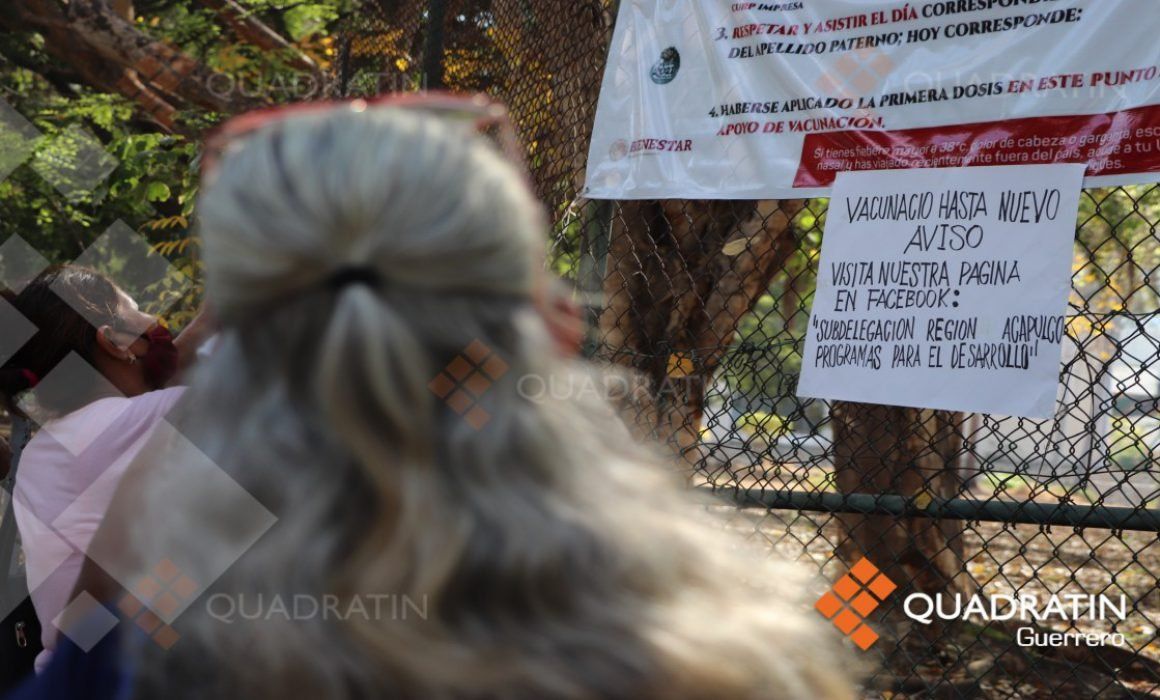 Suspenden vacunación para adultos mayores en Acapulco