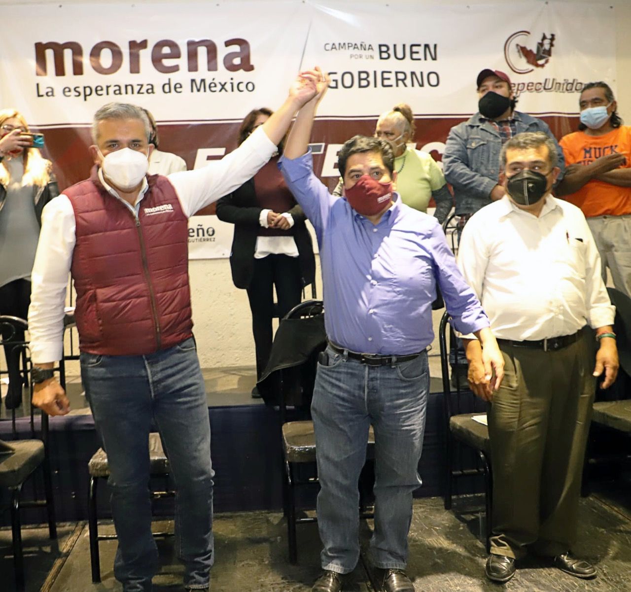 Ex #alcalde y líderes de Morena cierran filas con #Fernando Vilchis en Ecatepec
