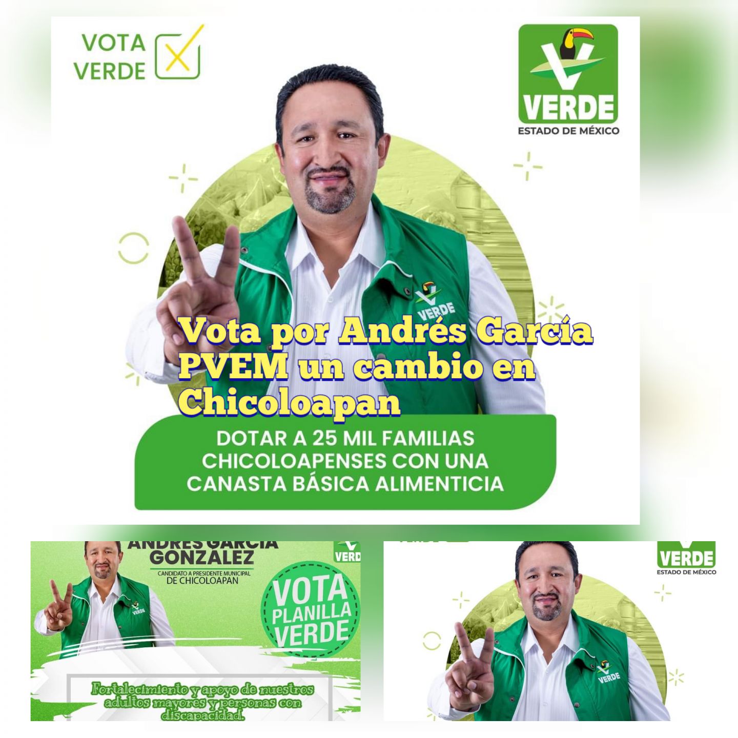 Pobladores votarán el 6 de Junio por   Andrés García candidato a la presidencia municipal de Chicoloapan PVEM 