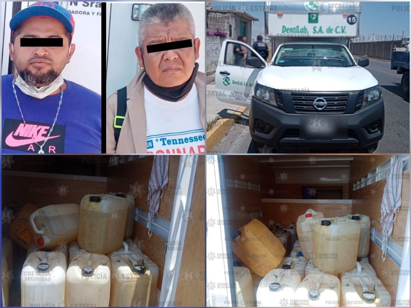 Aseguran casi mil 100 litros de combustible presuntamente robado en Chalco 