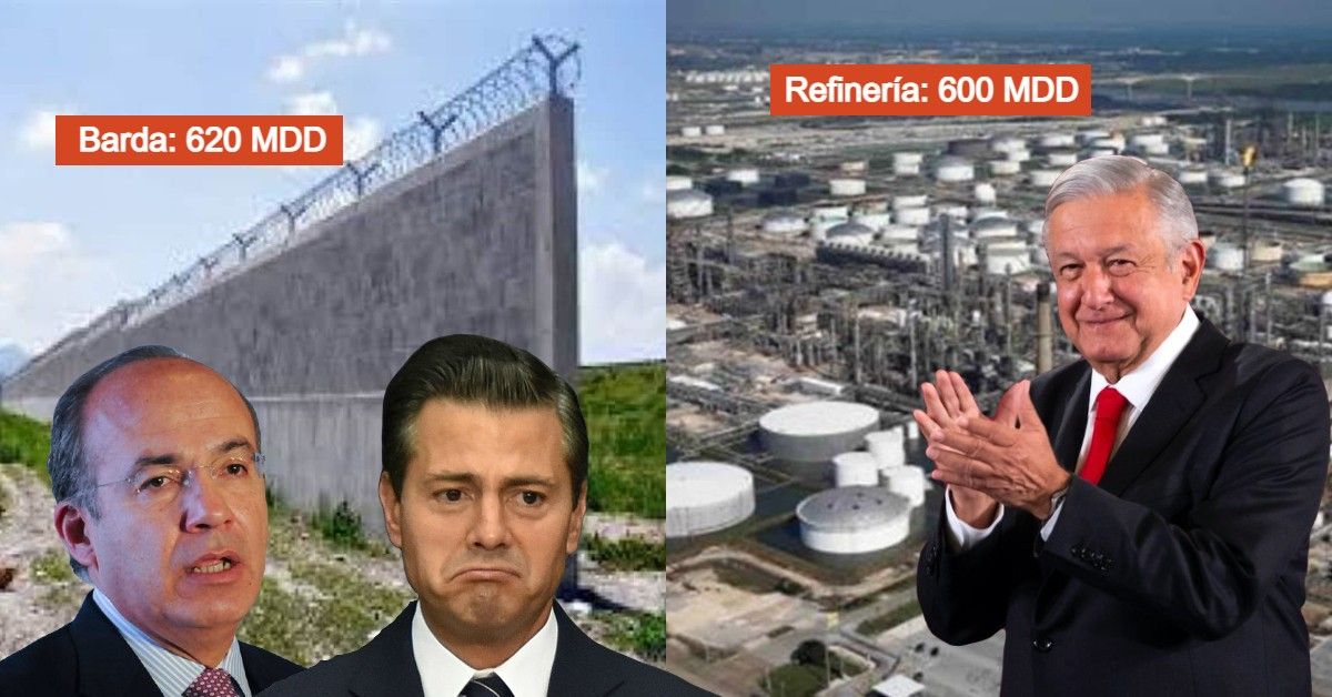 Con menos del costo de barda de Calderón, compró AMLO totalidad de Refinería en Texas