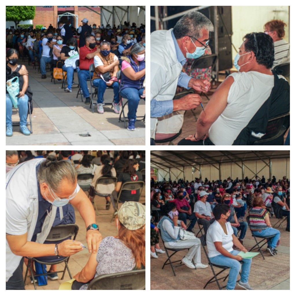 Avanza la campaña de vacunación contra el covid-19 en Valle de Chalco