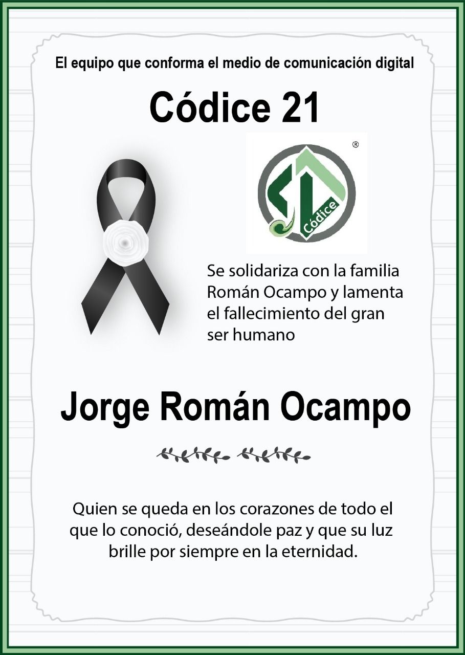 Códice 21 lamenta el fallecimiento de Jorge Román Ocampo, hermano de la alcaldesa de Acapulco, Adela Román Ocampo 