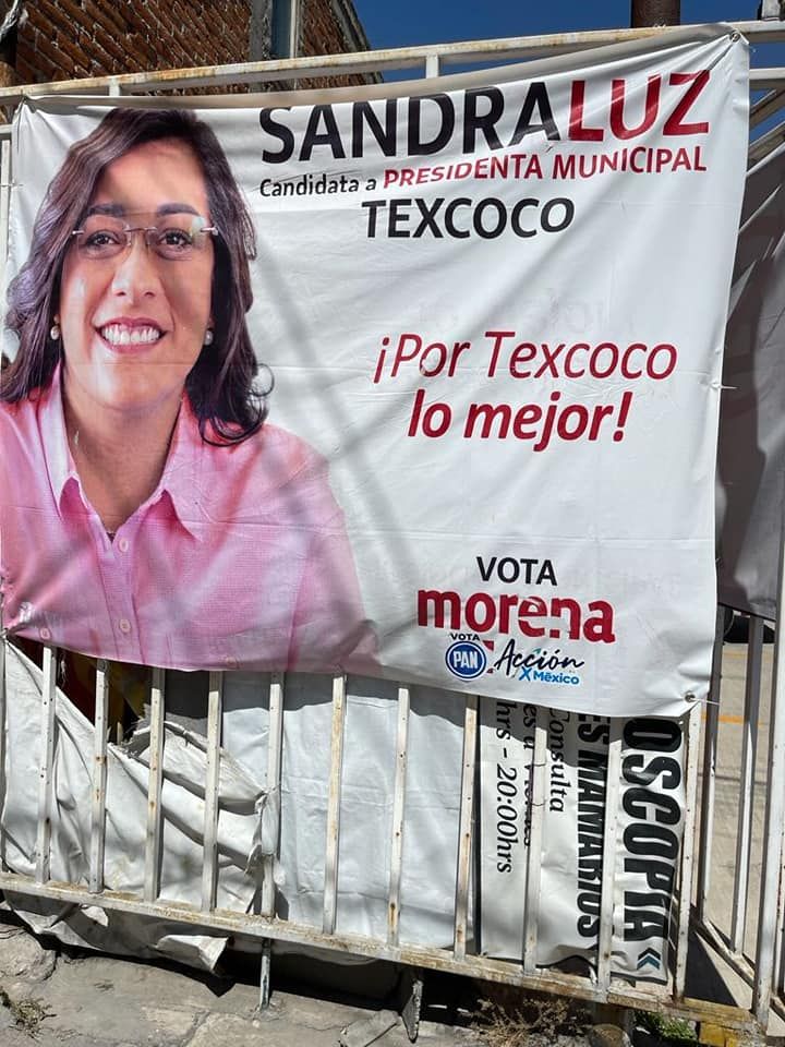 !! Ya Basta! !  al vandalismo de propaganda electoral de  Morena en  Texcoco.