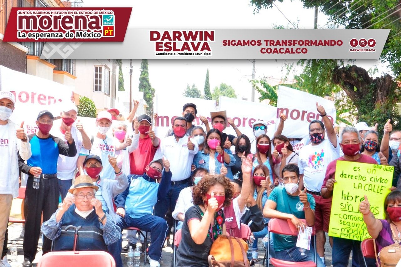 El 6 de junio, las y los coacalquenses reafirmaran su firme convicción de que Morena siga gobernando Coacalco: Darwin Eslava