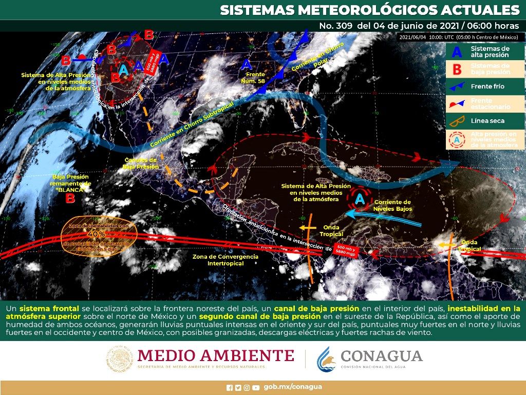 Pronostican lluvias puntuales intensas en Tamaulipas