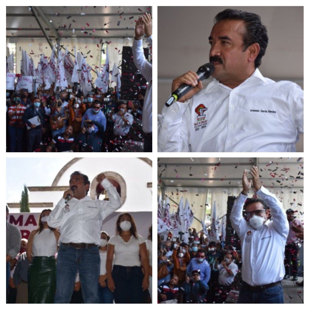 Ganó la esperanza en Valle de Chalco; Armando García Méndez, celebra su amplia ventaja electoral en la explanada municipal