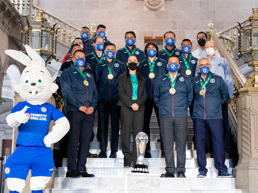 Cruz Azul visitó a la jefa de gobierno