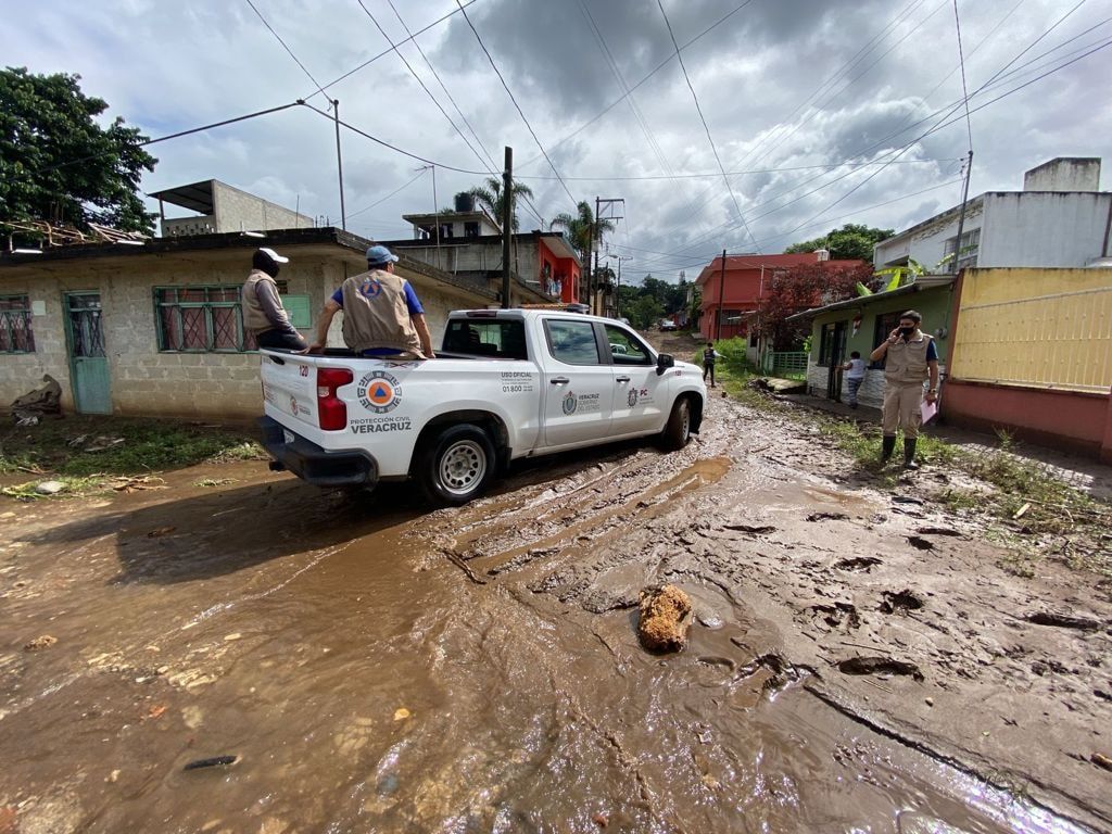 Reporte de afectaciones por lluvia en la zona centro de Veracruz