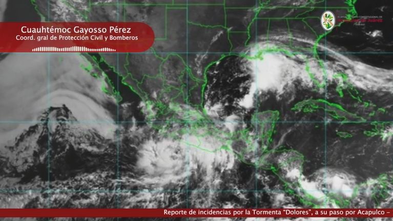 Reporte meteorológico y afectaciones en Acapulco por la Tormenta Tropical Dolores