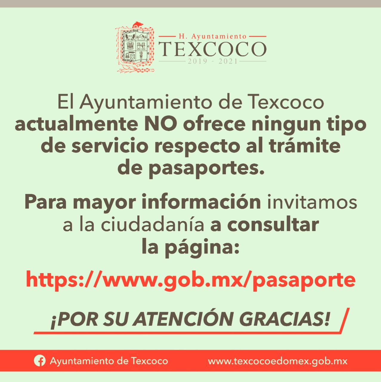 NO SE DEJE SORPRENDER!, EN TEXCOCO DESDE EL 30 DE MARZO DEL 2020 NO HAY EXPEDICIÓN DE PASAPORTES