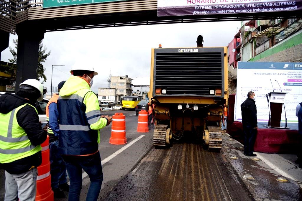 El GEM inicia rehabilitación de la avenida Primero de Mayo en Naucalpan
