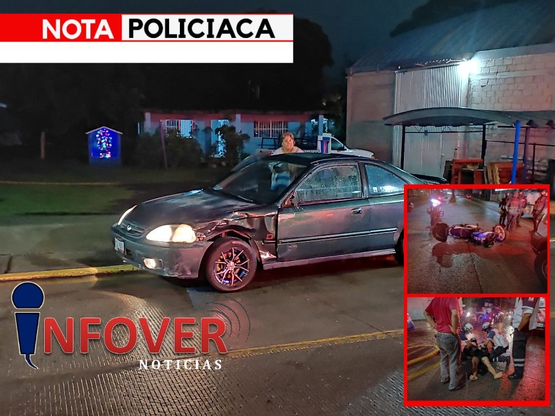  Impacta vehículo Honda a Motociclista en el Boulevard Córdoba-Peñuela 