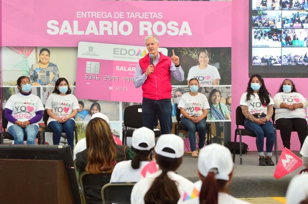 Alfredo del Mazo indica que el Salario Rosa es un programa dirigido a las mujeres del Estado de México y a sus familias 