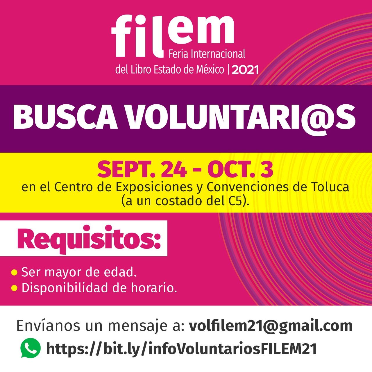 Invita FILEM 2021 a formar parte de su voluntariado 