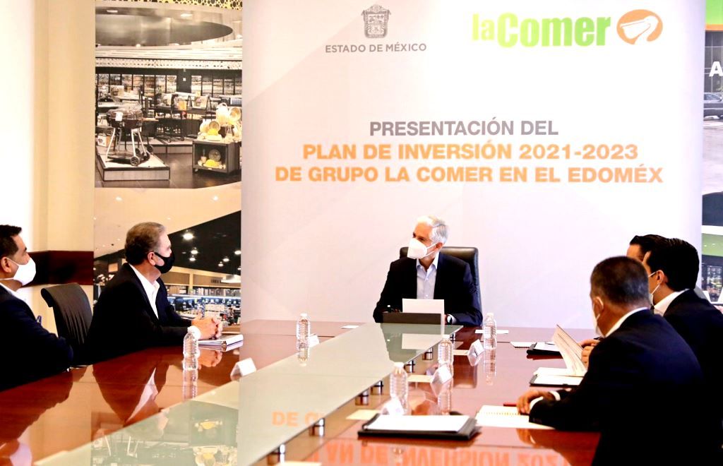 Presentan  plan de inversión 2021-2023 del Grupo la Comer para el Estado de México