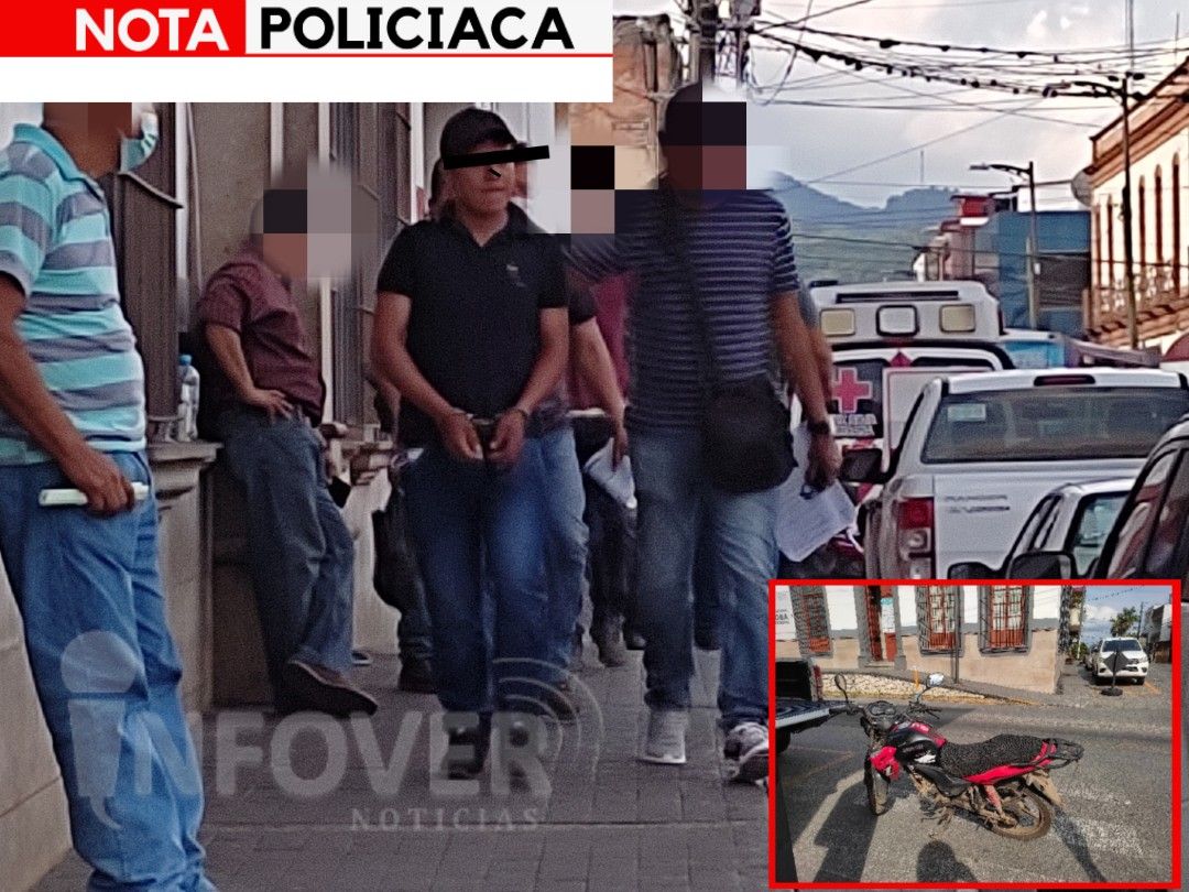 Policía Ministerial asegura en Omealca Motocicleta con irregularidades 