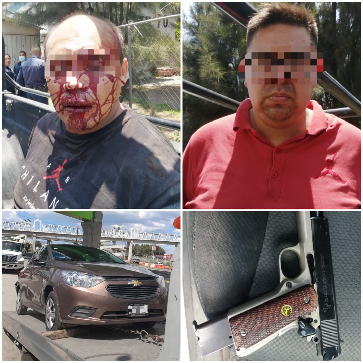 Policías de Ecatepec recuperan auto robado y detienen a 2 presuntos ladrones tras persecución que terminó en la CDMX 