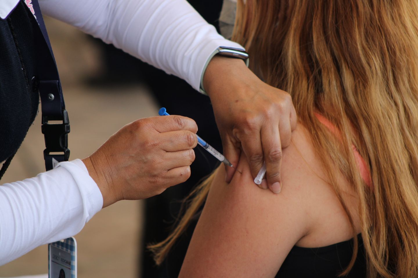 
En Chimalhuacan en marcha último día de vacunación contra COVID-19 para personas de 30 a 39 años

