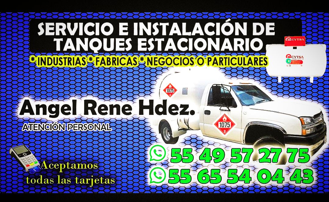 Venta de Gas LP confiable y litros completos con Ángel René Hernández región Texcoco 