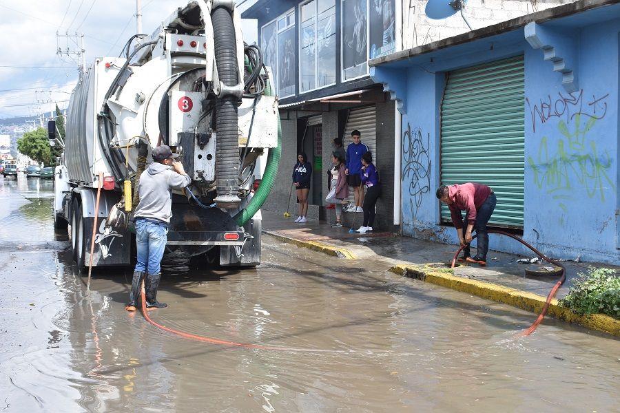 #Chimalhuacán activa Plan de Contingencias por lluvias en el Ejido Santa María