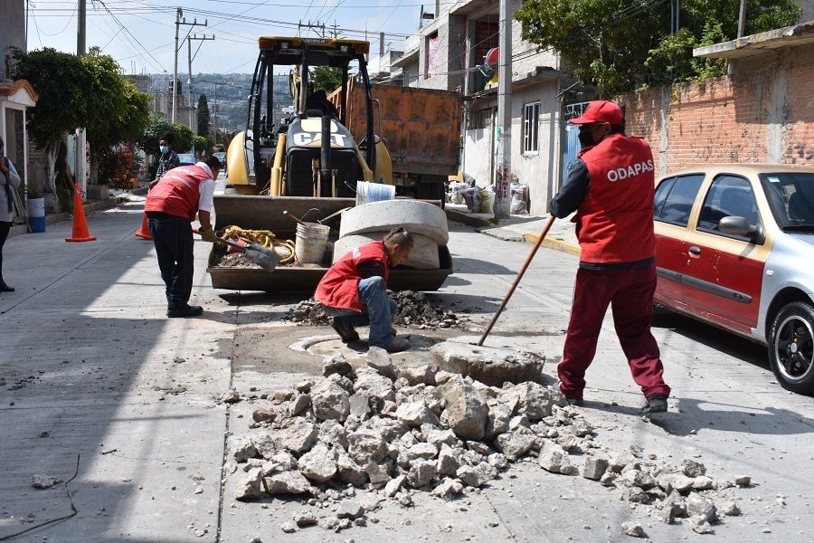 ODAPAS Chimalhuacán trabaja para inhibir riesgos de inundación en San Lorenzo