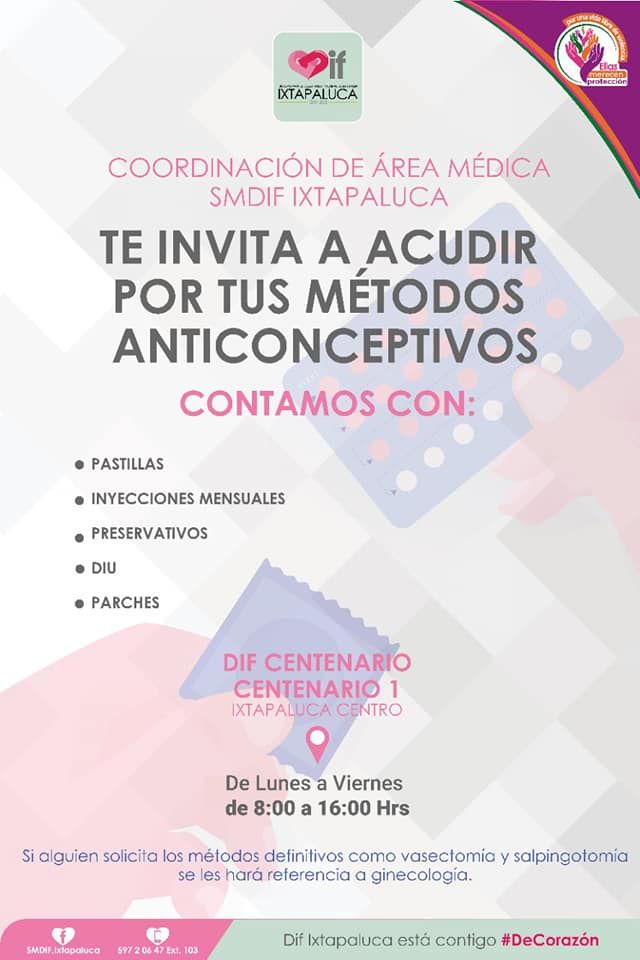 El DIF Ixtapaluca concientiza sobre
Planificación Familiar y Salud Sexual.