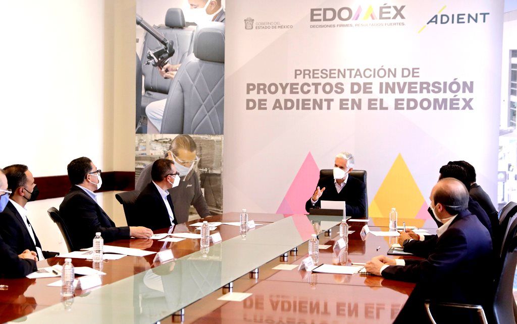 Alfredo del Mazo informa la llegada de inversión de empresa Adient a Territorio mexiquense