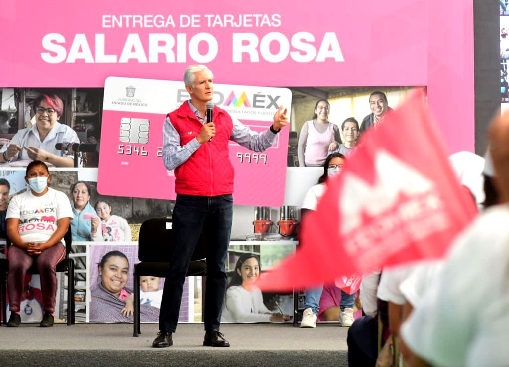 Alfredo del Mazo indica que el Salario Rosa es respaldo y tranquilidad para las amas de casa y sus familias 