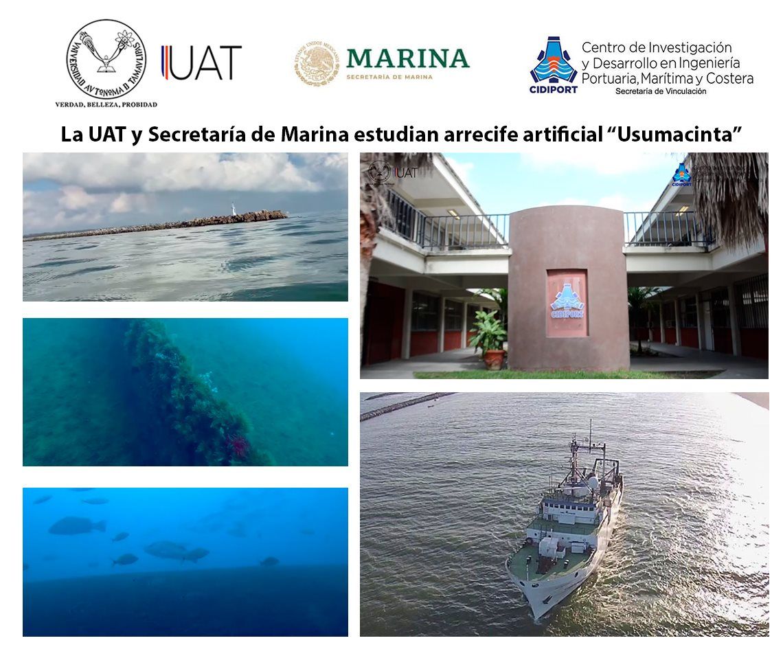 UAT y Secretaría de Marina estudian el arrecife artificial Usumacinta E-20