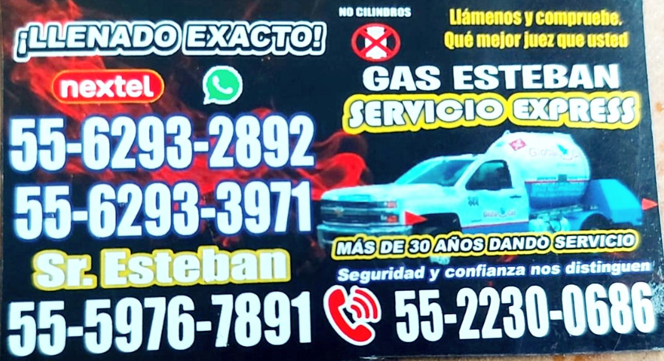 Sevicio de Gas LP Esteban, litros completos en la región Edomex 