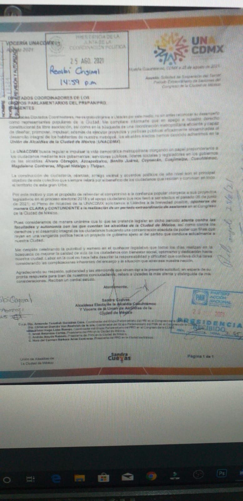 #Unión de alcaldes de la CDMX pide suspender periodo extraordinario de sesiones en el congreso local