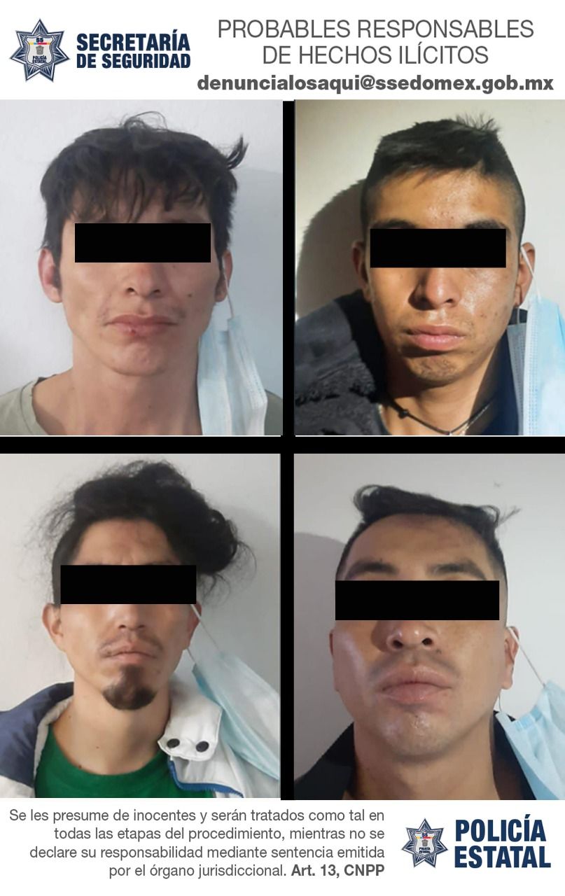#Detienen a cuatro presuntos implicados en asesinatos de dos personas en Nicolás Romero
